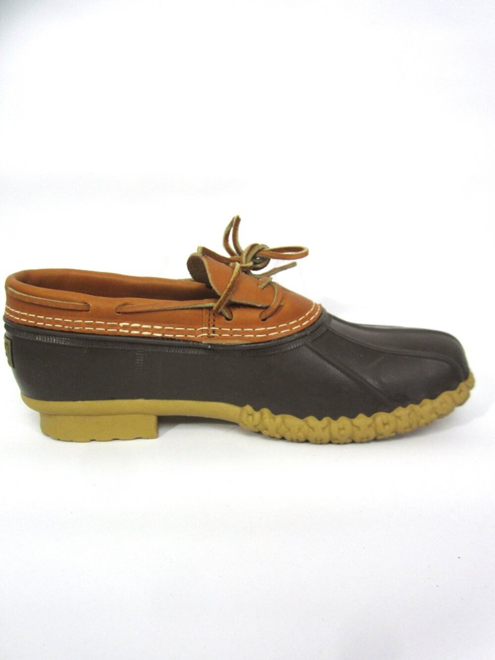 L.L. Bean Rubber Moccasin Moc Men's Size 9M Brown Made USA Maine Duck Shoes - Picture 2 of 12
